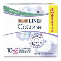 ASSORBENTI ULTRA GIORNO CON ALI LINES COTONE 12 PEZZI