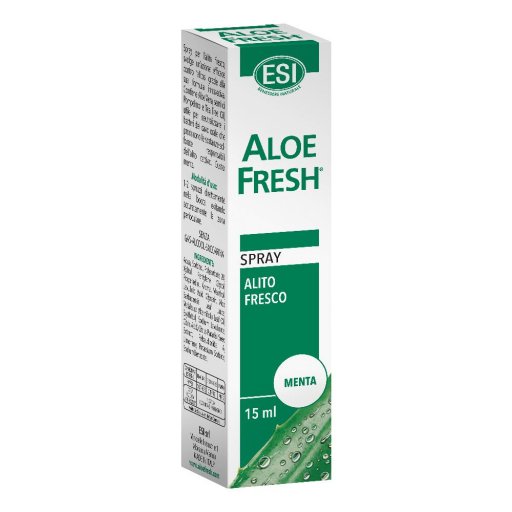 Esi Aloe Fresh Spray Alito Fresco 15ml – Combatti l'Alitosi con Aloe Vera, Tea Tree Oil e Menta