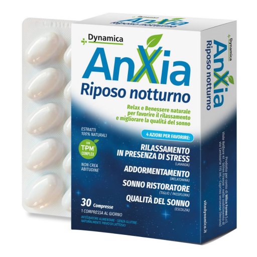 Anxia Dynamica Riposo Notturno 30 Compresse - Integratore per il Sonno