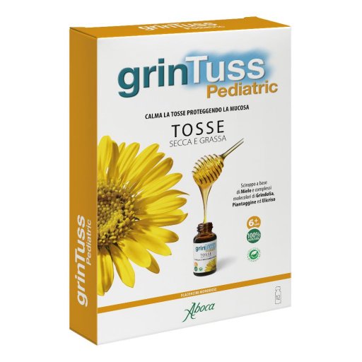 Aboca Grintuss Pediatric Sciroppo Tosse Secca e Grassa - 12 Flaconcini