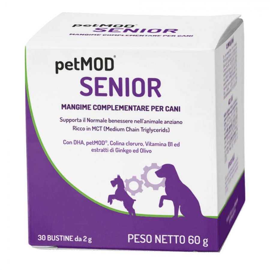 Petmod Senior Mangime Complementare per Cani - 30 Bustine da 2g
