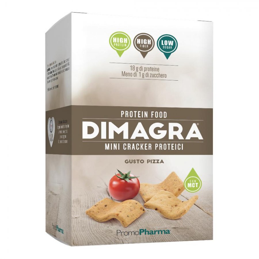 Dimagra Mini Cracker Proteici 200g Gusto Pizza - Snack Proteico Croccante e Saporito