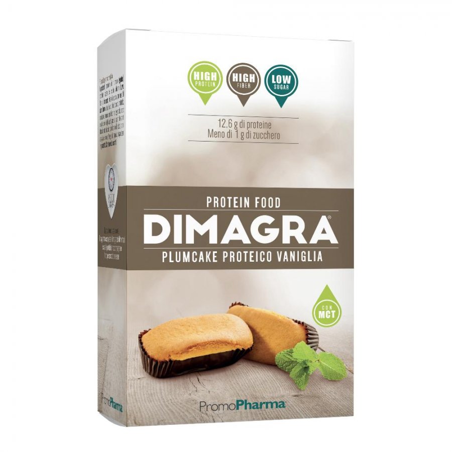 Dimagra Plumcake Proteici 4 Pezzi da 45g Gusto Vaniglia - Snack Proteico Delizioso e Nutriente