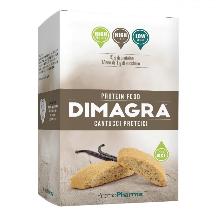 Dimagra Cantucci Proteici 200g - Snack Proteico Croccante con Mandorle e Cioccolato