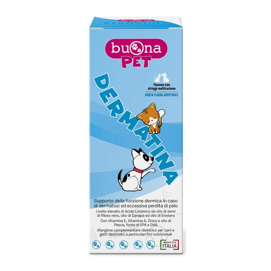 Dermatina Mangime Complementare 90g - Integratore Nutrizionale per Cani e Gatti - Migliora la Salute Globale