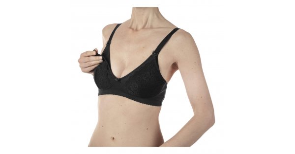 Lindex VERA WRAP BRA - Reggiseno da allattamento - black/nero