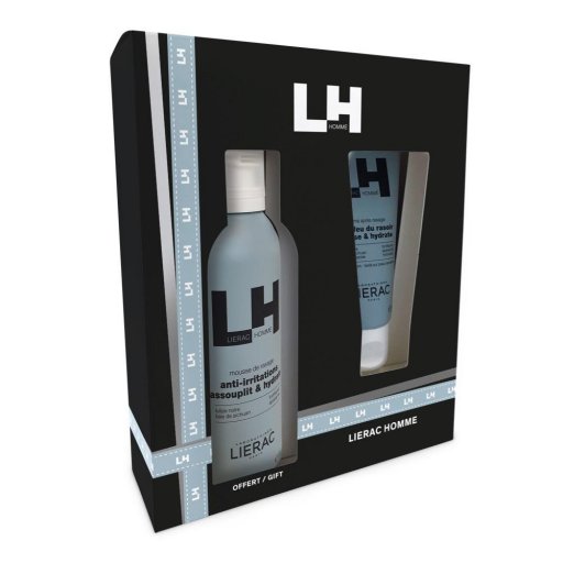 Lierac Homme Cofanetto Mousse Rasatura e Balsamo Dopo Barba - Kit Completo per la Rasatura