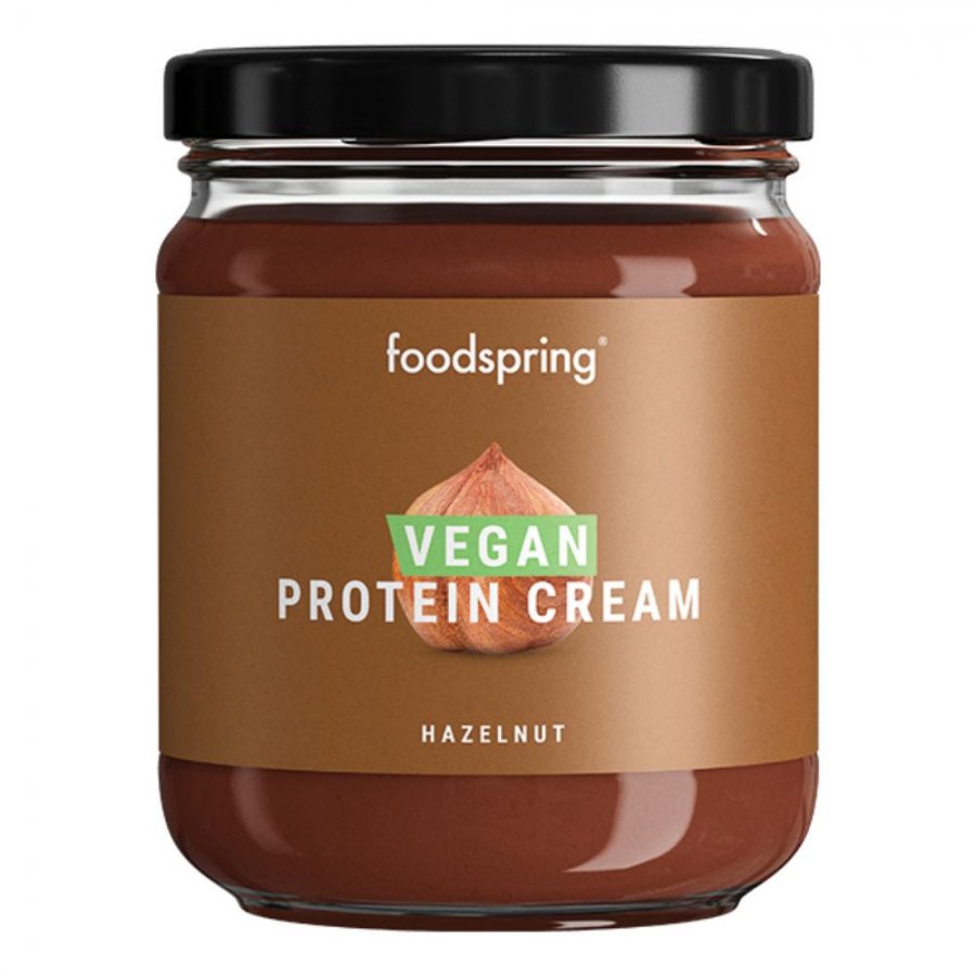 Foodspring Vegan Protein Cream 100ml Gusto Nocciola - Crema Proteica Vegana per Golosi Fitness