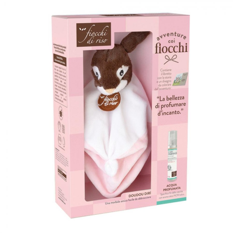 Fiocchi Di Riso Avventure Acqua Profumata 50ml + Dou Dou Rosa - Cofanetto Acqua Profumata e Dou Dou Rosa