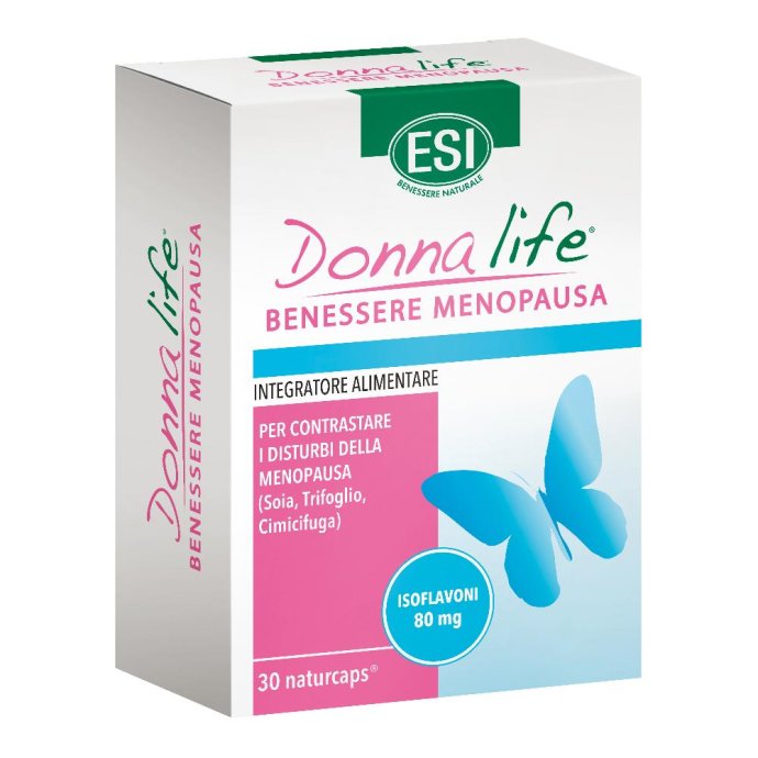 ESI Donna Life Benessere Menopausa, Integratore con Isoflavoni, Magnesio, Vitamina B6, 30 Naturcaps