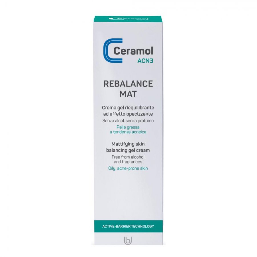 Ceramol ACNƎ Rebalance Mat Riequilibrante per Pelli a Tendenza Acneica 50ml - Trattamento Idratante Anti-Acne