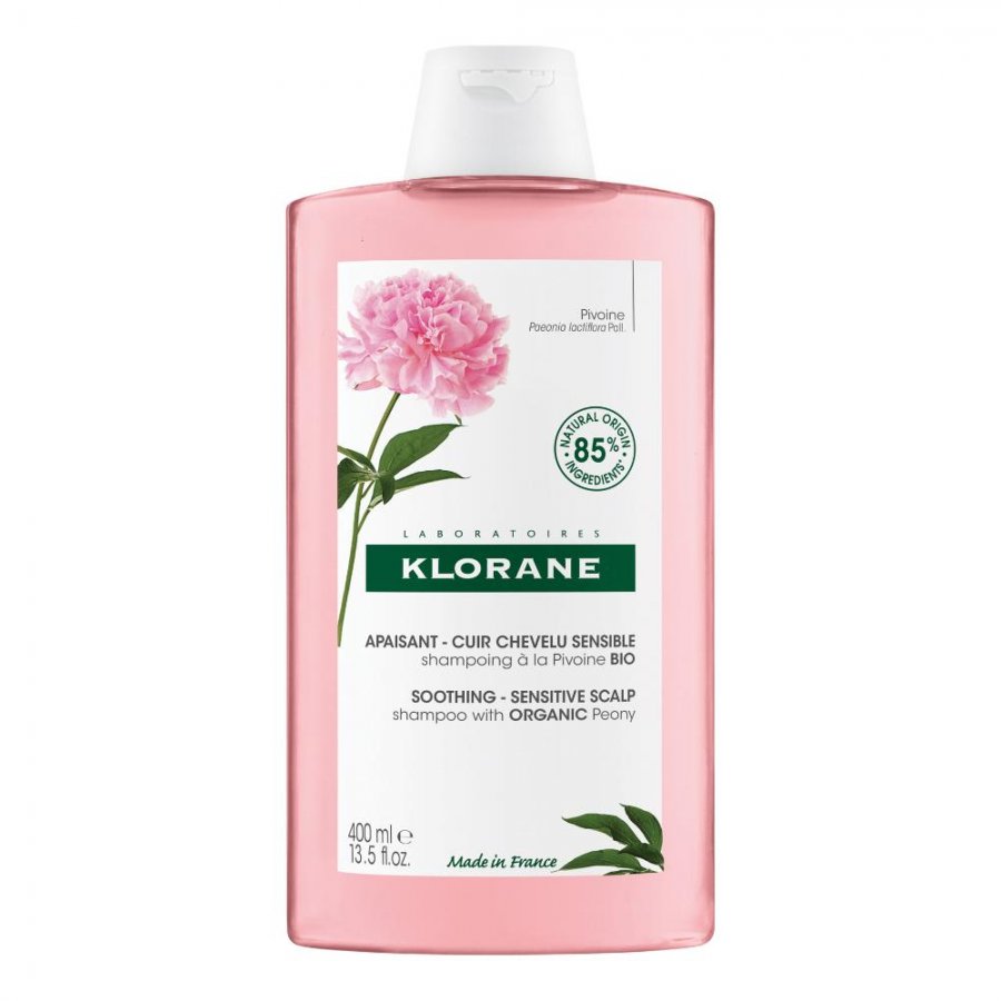 KLORANE SHAMPOO PEON BIO 400ML - Shampoo Idratante con Estratto di Peonia Biologica