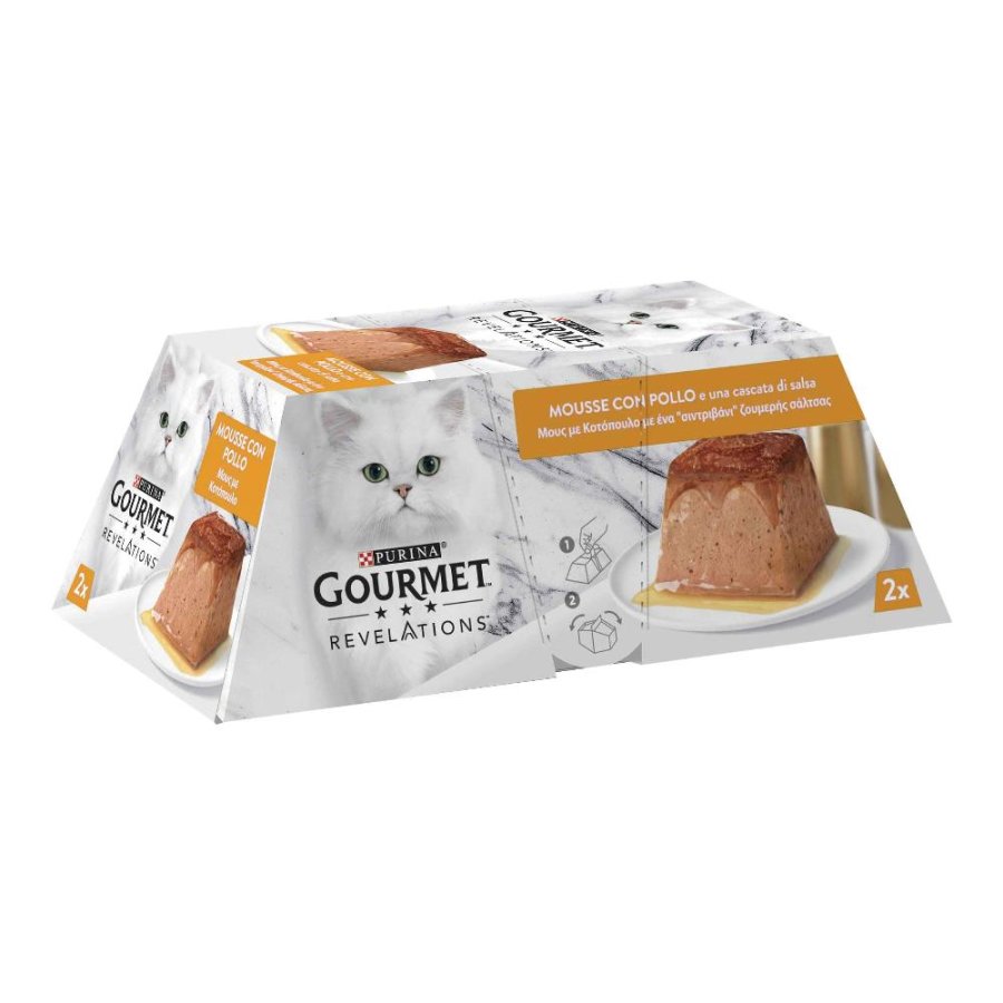NESTLE' PURINA GOURMET GATTO REVELATIONS MOUSSE POLLO 2x57GR