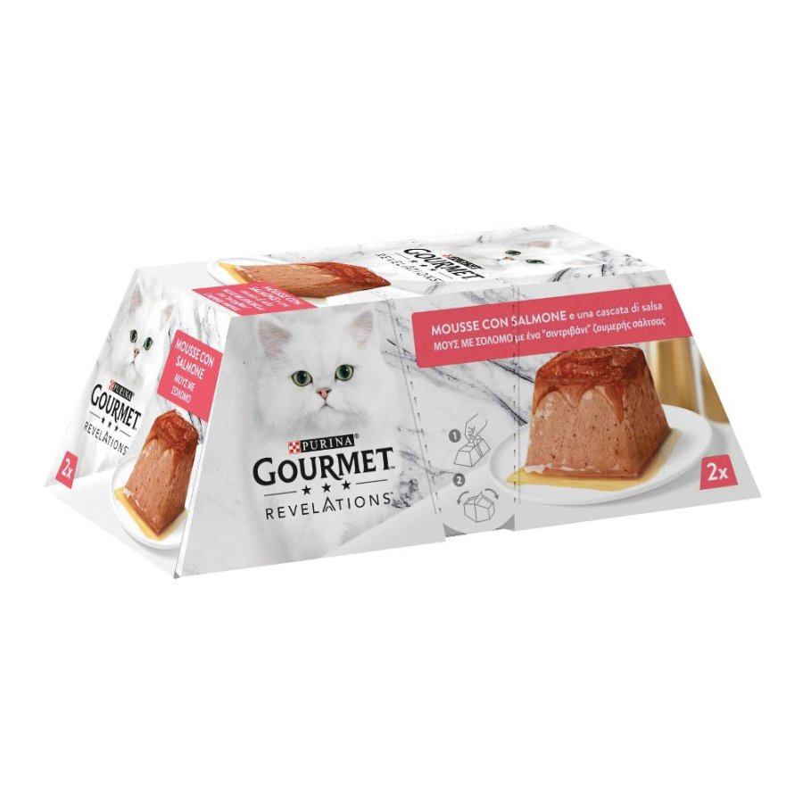 NESTLE' PURINA GOURMET GATTO REVELATIONS MOUSSE SALMONE 2x57GR