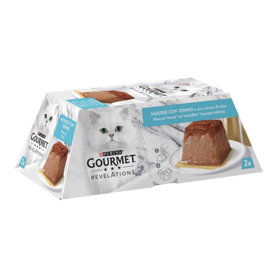 NESTLE' PURINA GOURMET GATTO REVELATIONS MOUSSE TONNO 2x57GR
