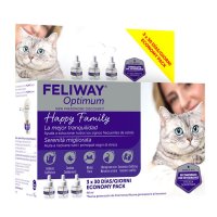 Feliway Optimum Ricarica per Gatti 3 Pezzi da 48ml - Feromone per Benessere Felino