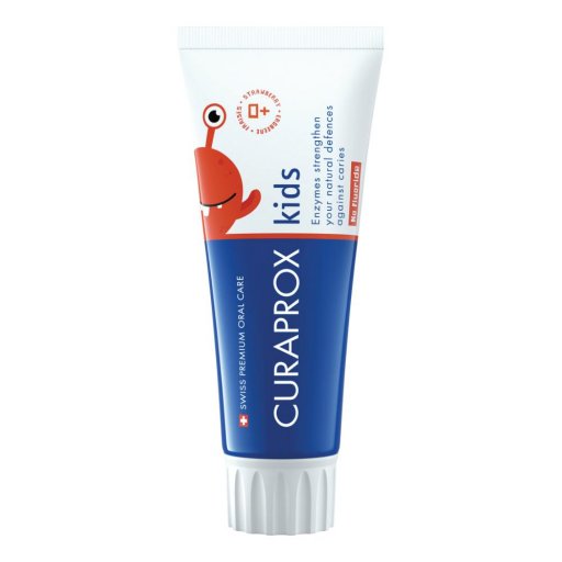Curaprox Dentifricio Kids Fragola, 0+ Anni, Senza Fluoro, 60ml