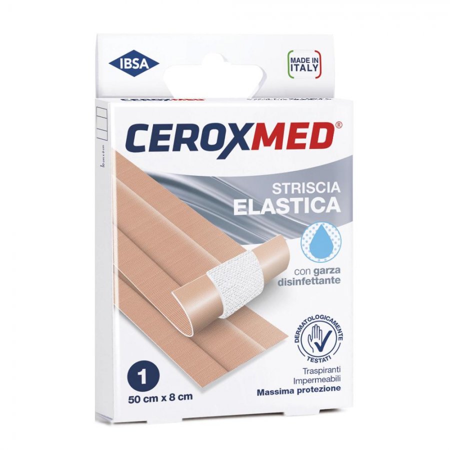 Ceroxmed Striscia Elastica 50x8cm con Clorexidina Digluconato - Previene e Combatte le Infezioni