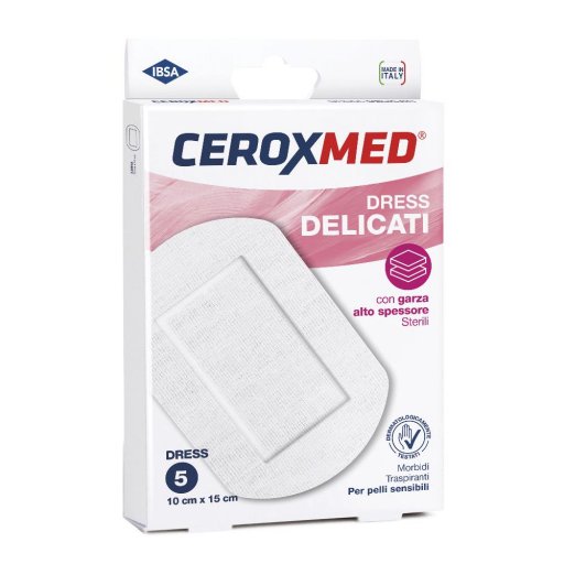 Ceroxmed Dress Delicati 10x15cm 5 Cerotti - Medicazione Dolce e Protettiva