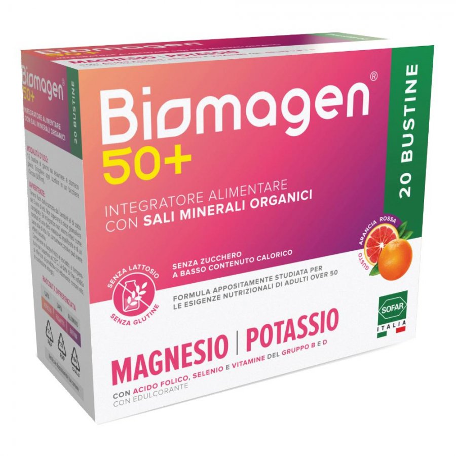 Biomagen 50+ Senza Zuccheri 20 Bustine - Integratore Digestivo Naturale