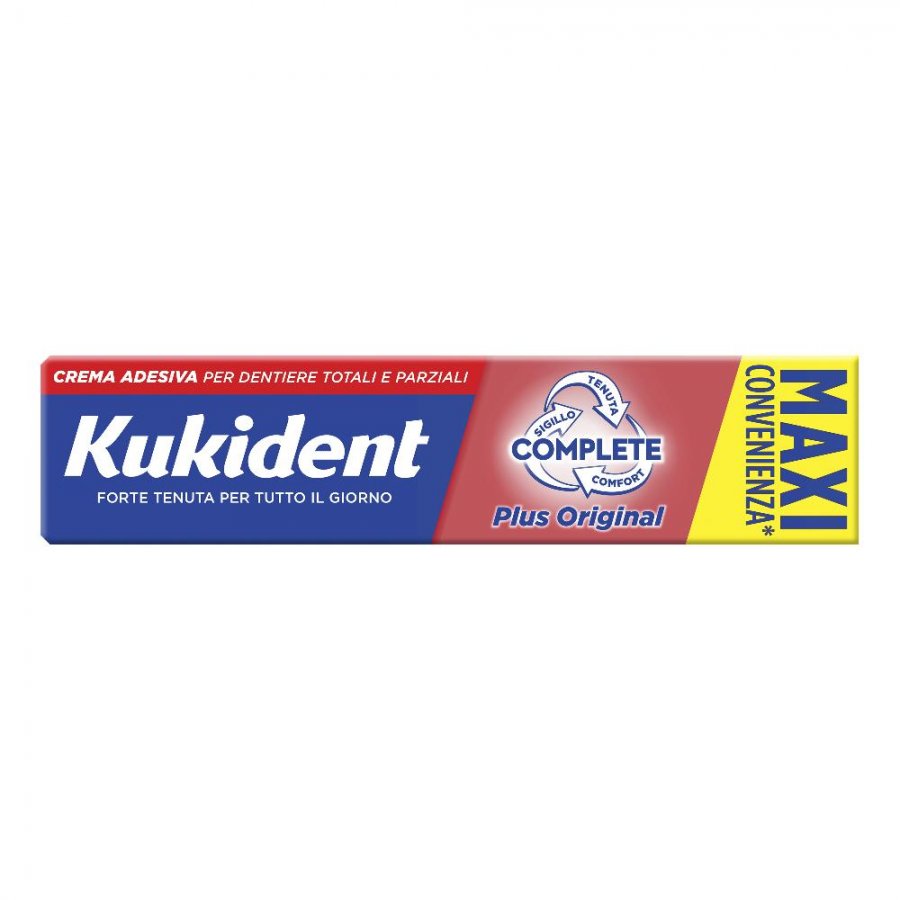Kukident - Complete Plus Original 65g, Colla per Protesi Dentarie, 65g,  Parole Chiave Utili alla Ricerca