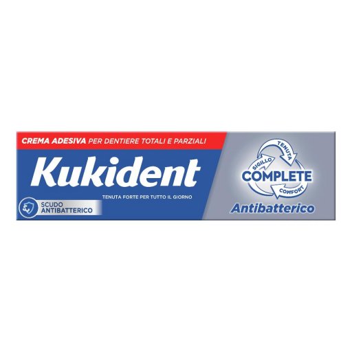Kukident - Complete Antibatterico 40g, Collutorio per Protesi Dentali