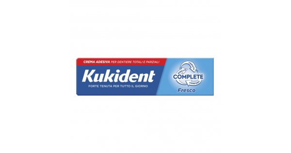 Kukident - Complete Fresco Crema 40g, Colla per Protesi Dentali, Tubo da 40g,  Parole Chiave Utili alla Ricerca
