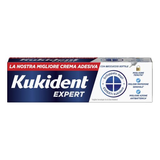 Kukident - Expert Crema Adesiva 40g, Crema Adesiva per Protesi