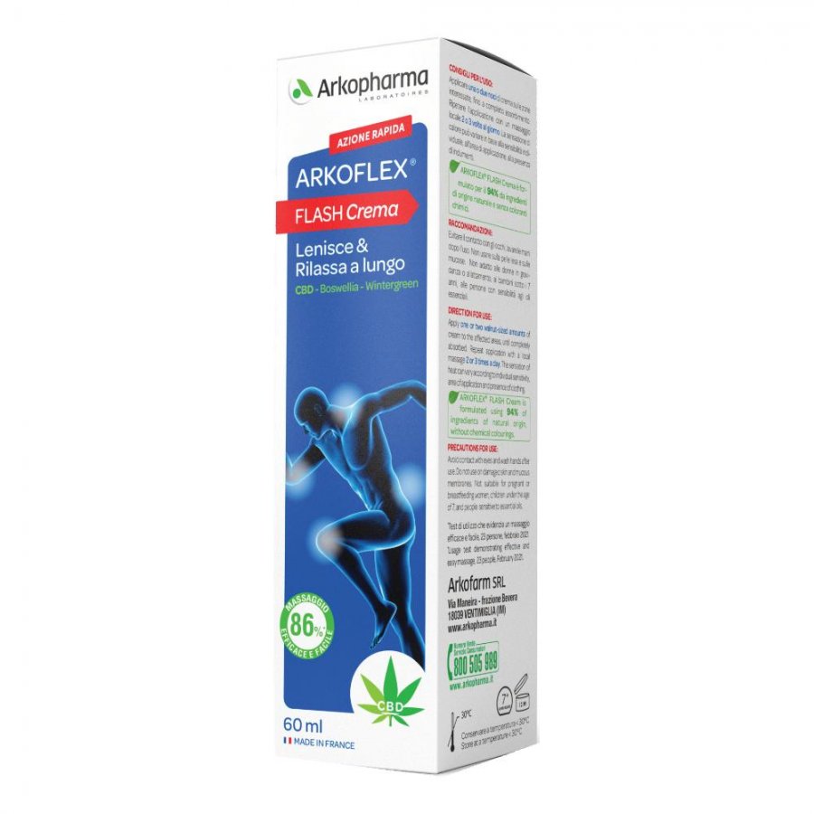 Arkoflex Flash Crema Confezione 60ml - Pomata per Dolori Muscolari