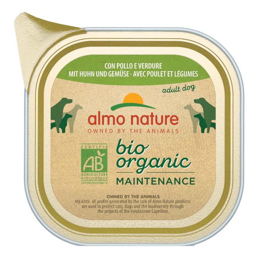 ALMO NATURE CANE BIO ORGANIC MAINTENANCE ADULT MANZO VERDURE 100GR (vaschetta)
