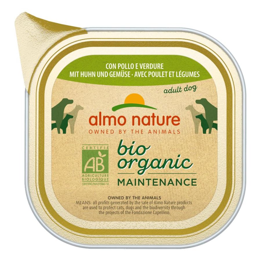 ALMO NATURE CANE BIO ORGANIC MAINTENANCE ADULT POLLO VERDURE 100GR (vaschetta)
