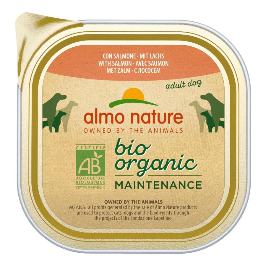 ALMO NATURE CANE BIO ORGANIC MAINTENANCE ADULT SALMONE 300GR (vaschetta)