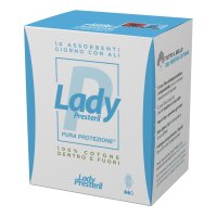 Lady Presteril Assorbenti Esterni Giorno con Ali Puro Cotone, 10 pezzi