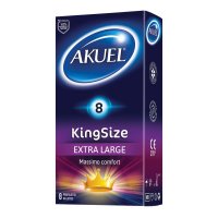 Akuel Kings Size Extra Large 8 Pezzi - Preservativi Extra Large per la Massima Sicurezza