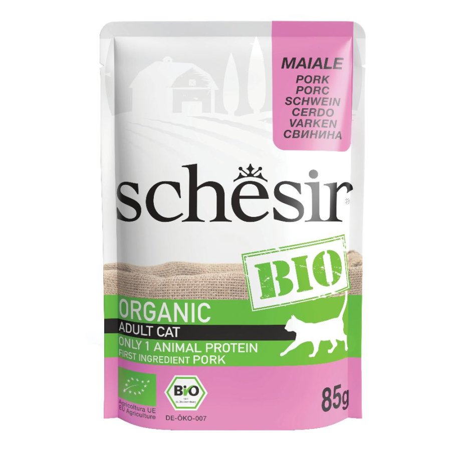 SCHESIR BIO GATTO ADULT MAIALE 85GR (bustina)