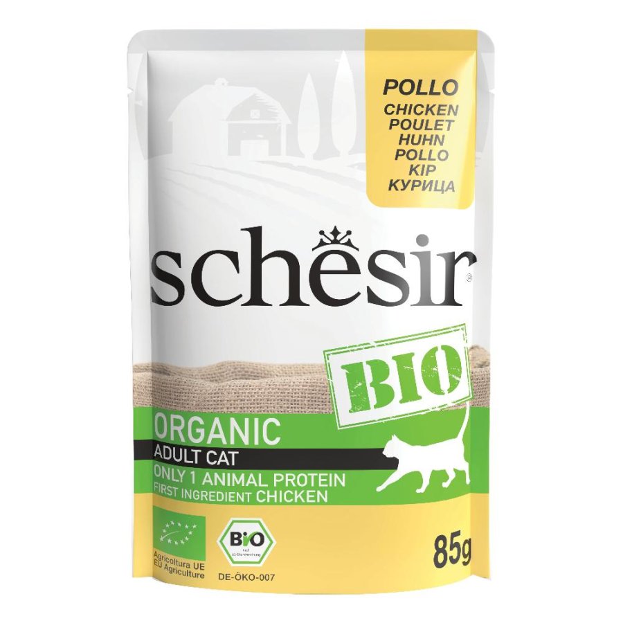 SCHESIR BIO GATTO ADULT POLLO 85GR (bustina)