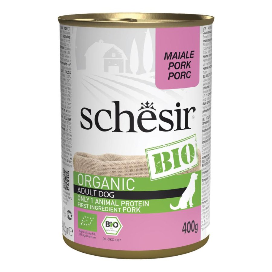 SCHESIR BIO CANE ADULT MAIALE 400GR (lattina)
