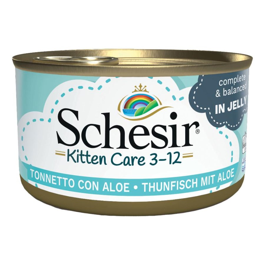 SCHESIR GATTO JELLY KITTEN TONNO ALOE 85GR (lattina)