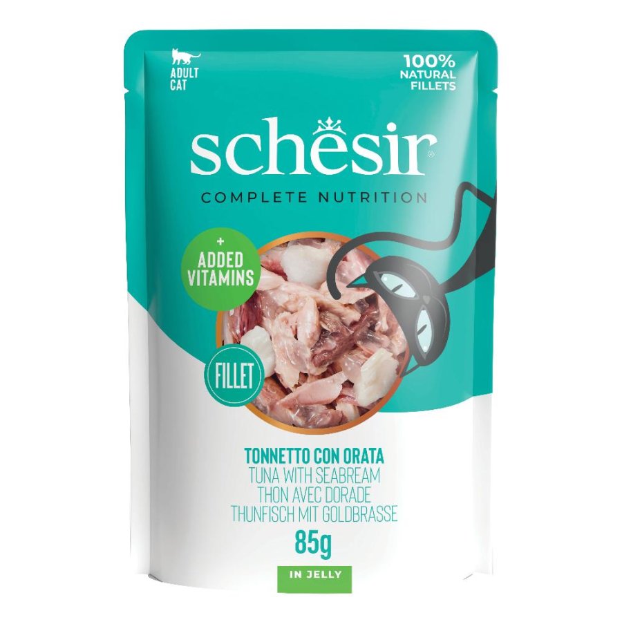 SCHESIR GATTO JELLY ADULT TONNETTO ORATA 85GR (bustina)