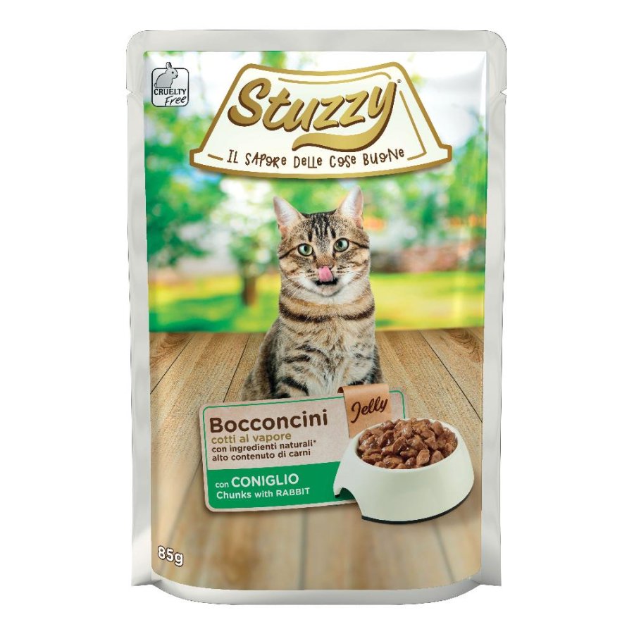 STUZZY GATTO BOCCONCINI JELLY CONIGLIO 85GR (bustina)