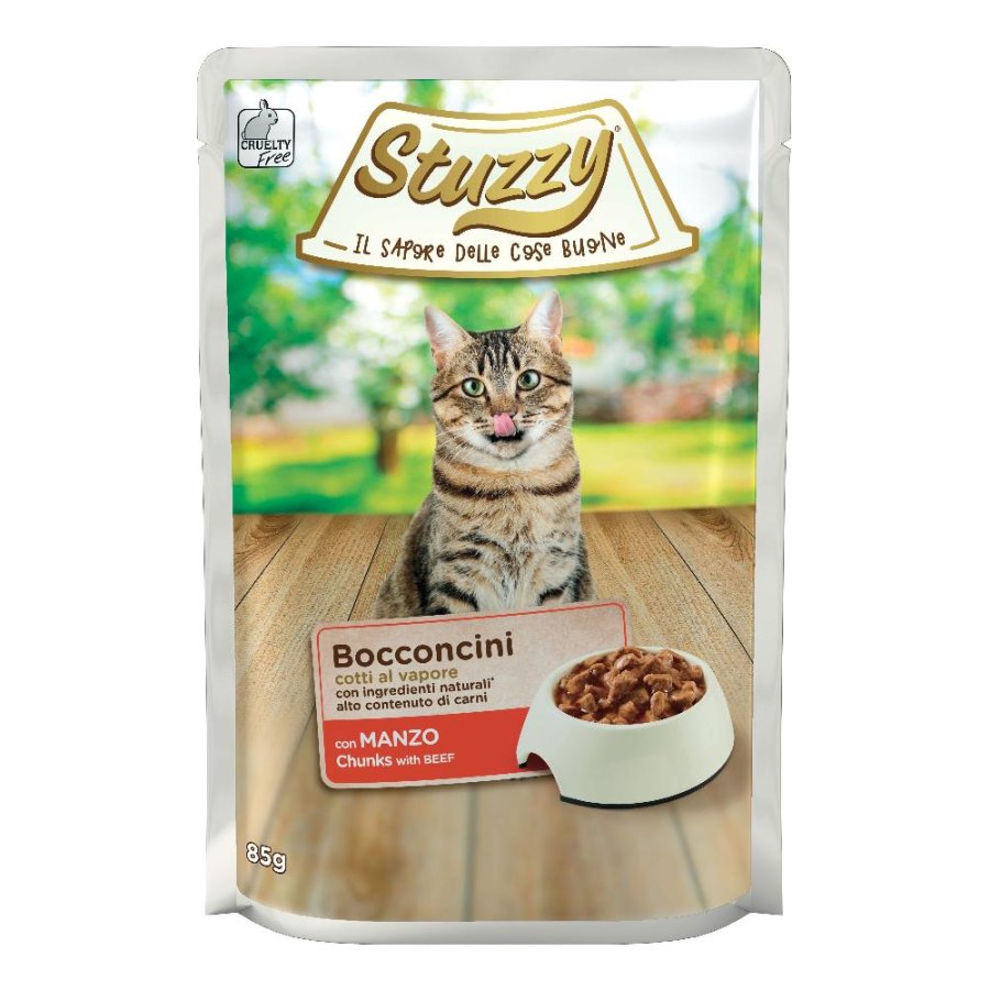 STUZZY GATTO BOCCONCINI MANZO 85GR (bustina)