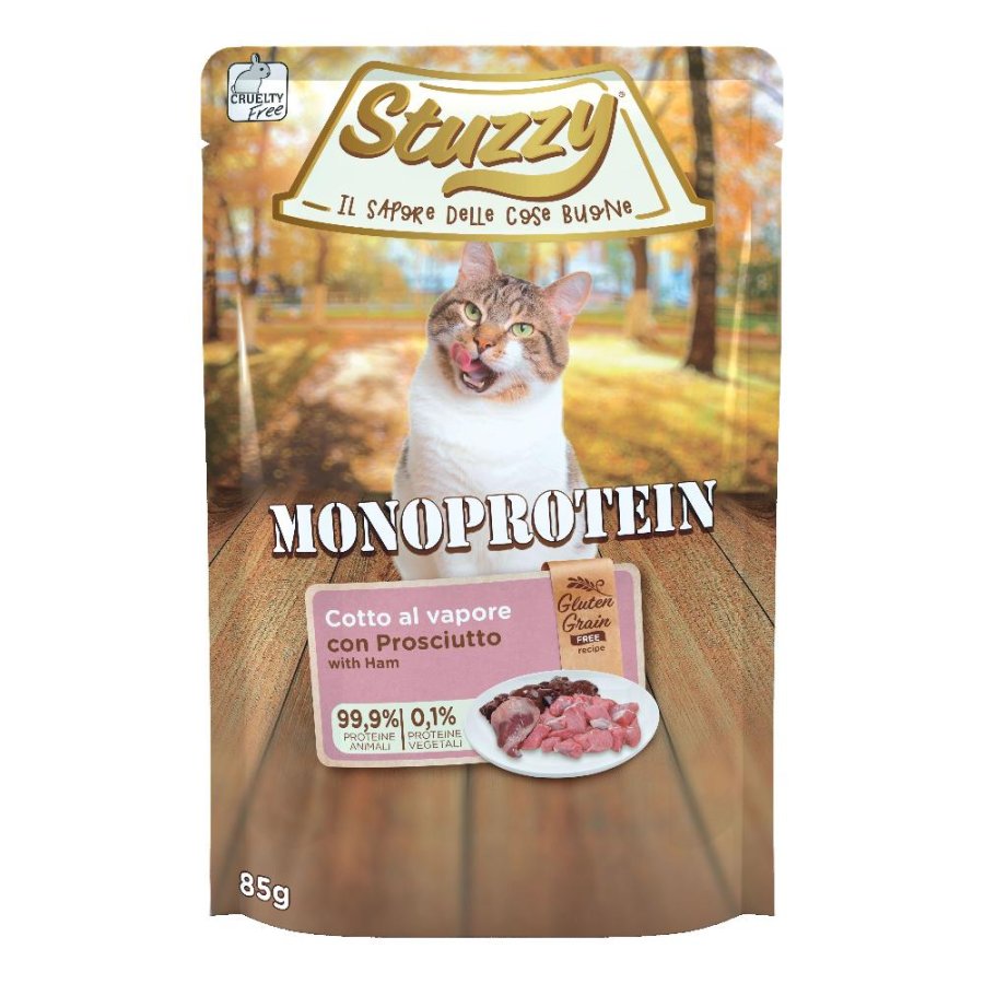 STUZZY GATTO MONOPROTEICO PROSCIUTTO 85GR (bustina)