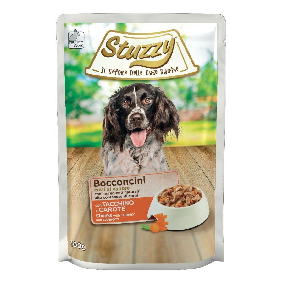 STUZZY CANE BOCCONCINI TACCHINO CAROTE 100GR (bustina)