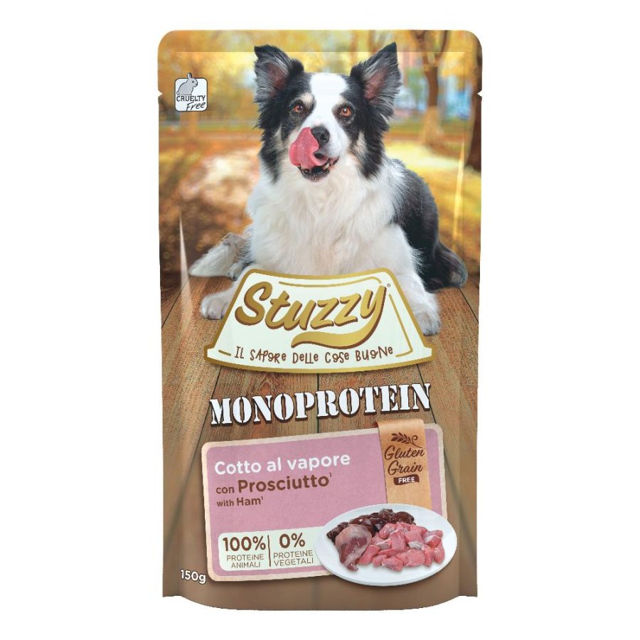 STUZZY CANE MONOPROTEICO PROSCIUTTO 150GR (bustina)