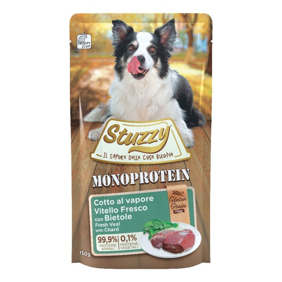 STUZZY CANE MONOPROTEICO VITELLO BIETOLE 150GR (bustina)