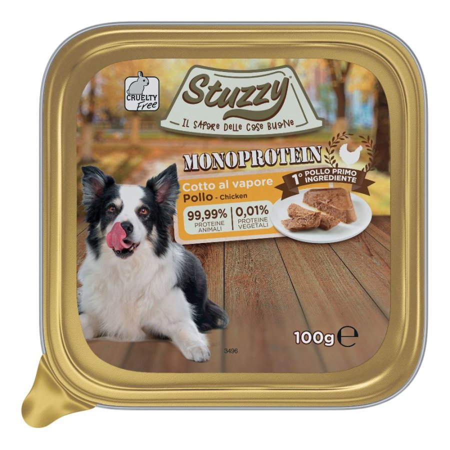 STUZZY CANE MONOPROTEIN/MONOPROTEICO POLLO 100GR (vaschetta)