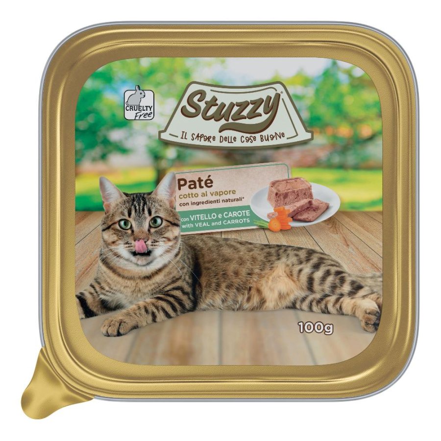 STUZZY GATTO VITELLO CAROTE 100GR (vaschetta)