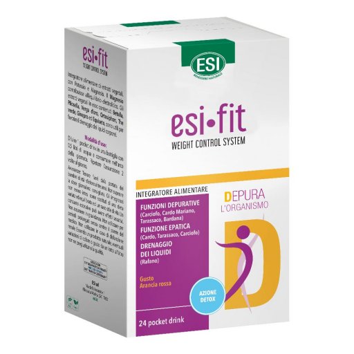 ESI Fit Depura 24 Pocket Drink, 24 Buste - Integratore per Funzione Epatica, Detox, Cardo Mariano, Tarassaco, Carciofo