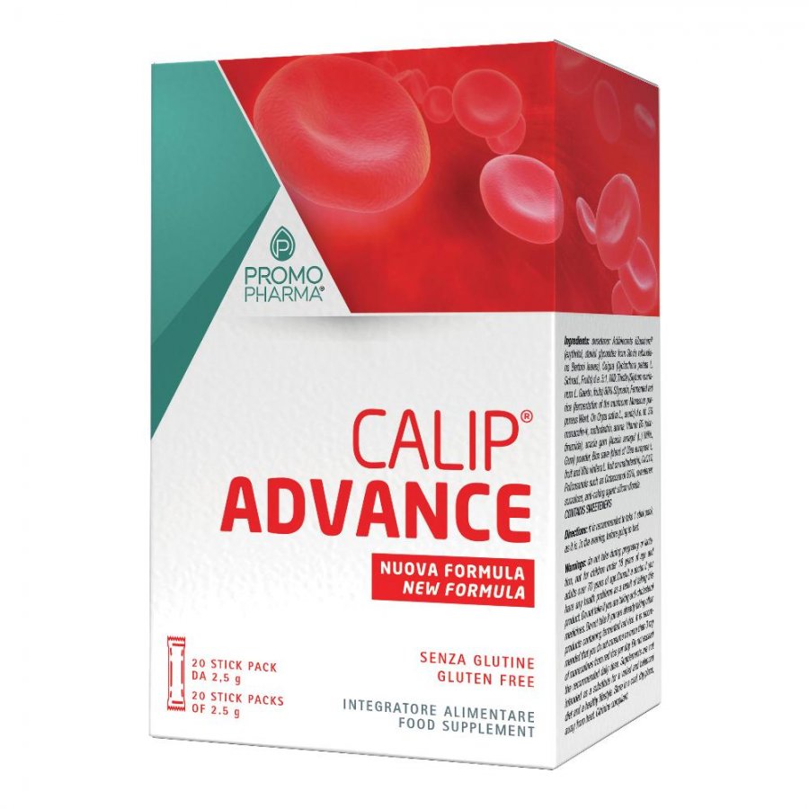 Calip Advance - 20 Stick Pack, Integratore di Calcio Liposomiale in Pratici Stick