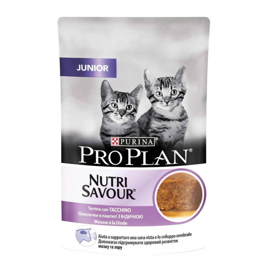 NESTLE' PURINA PRO PLAN GATTO NUTRI SAVOUR MOUSSE JUNIOR TACCHINO 80GR (bustina)